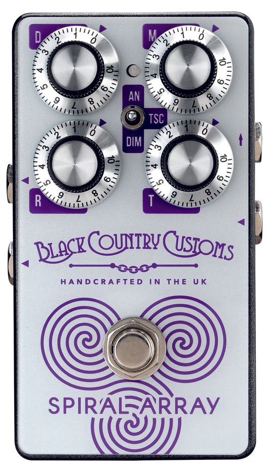 Pédale chorus stéréo SPIRAL ARRAY, 3 modes, switch silencieux, boitier métal, blanc et violet