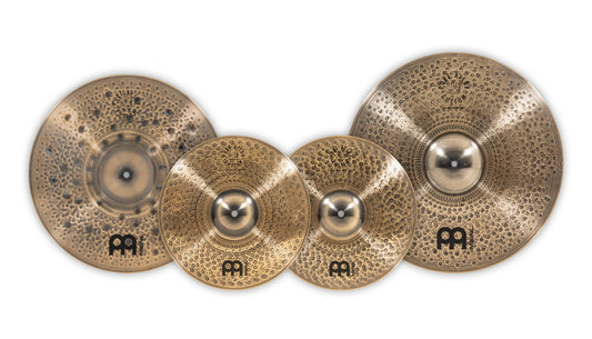 Pack de cymbales complet Meinl Pure Alloy 14"18"20" bronze Pure Alloy finition smoked-bronze, brillant