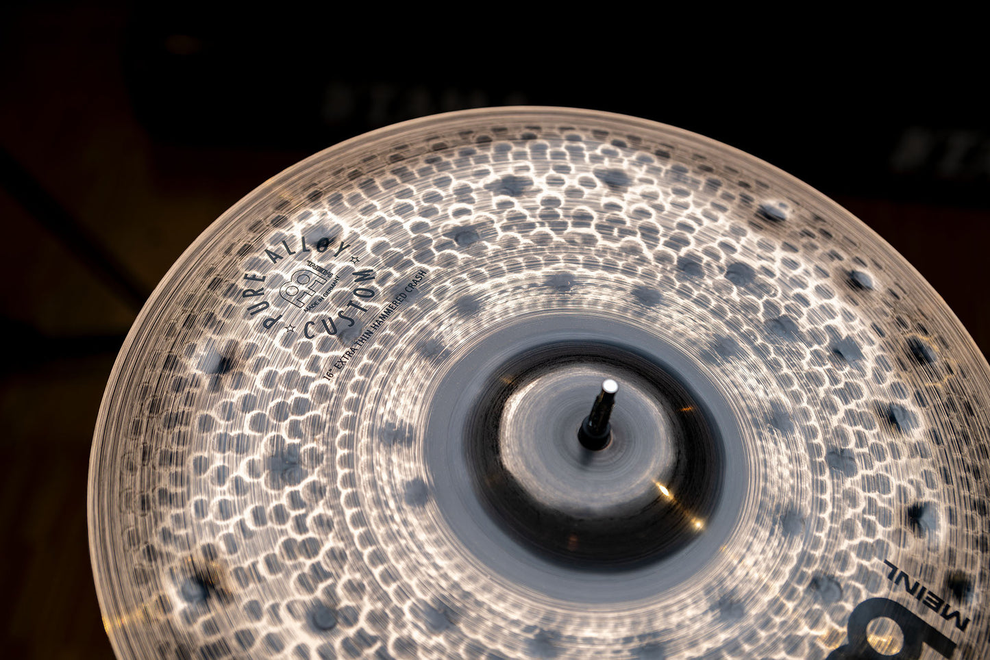Crash 16" Extra thin hammered Meinl Pure Alloy Custom fini smoked-bronze, brilliant