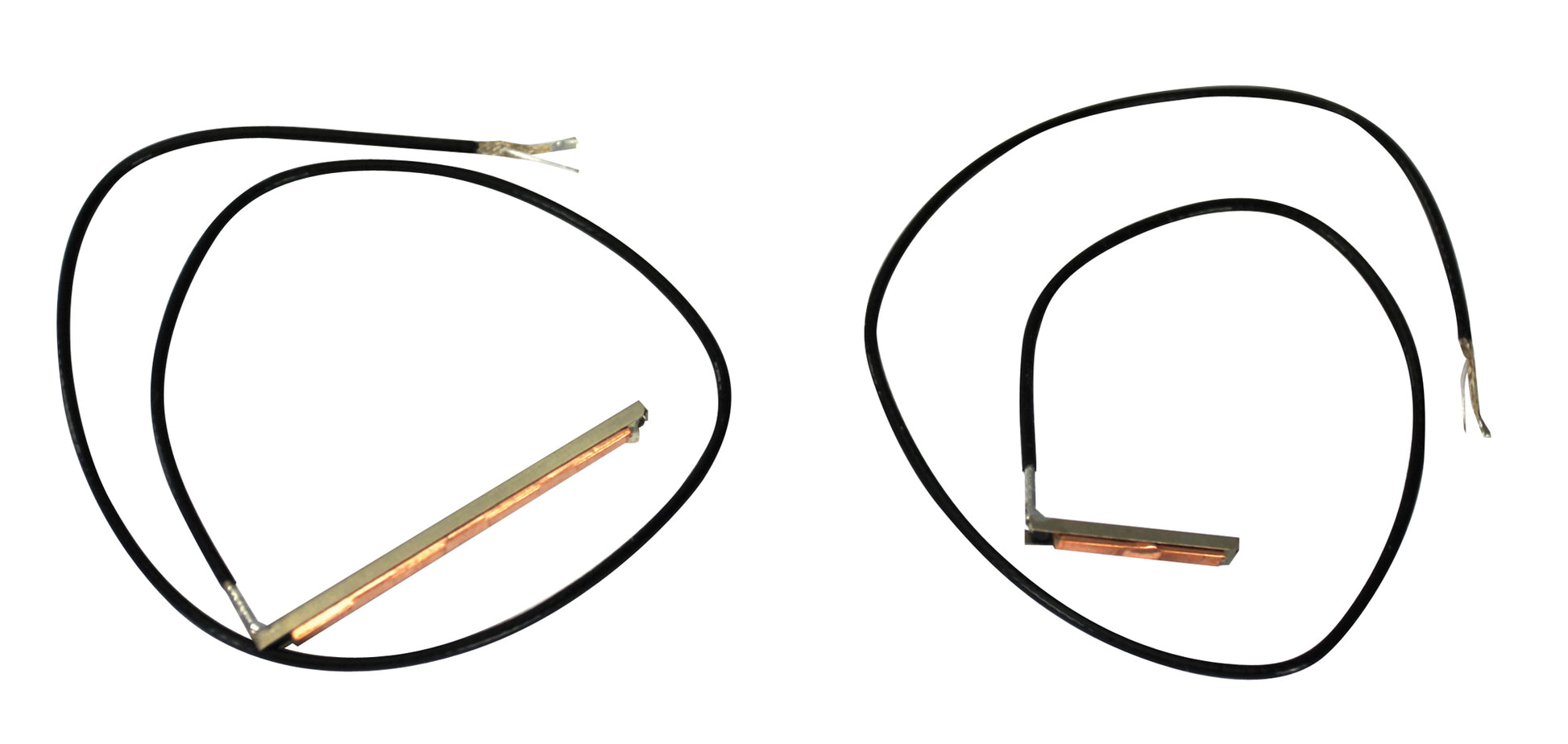 Micro piezo céramique pour guitare à chevalet splitté 2+4 (dimensions: 22 x 2.6 x 2.5 mm et 44 x 2.6 x 2.5 mm)