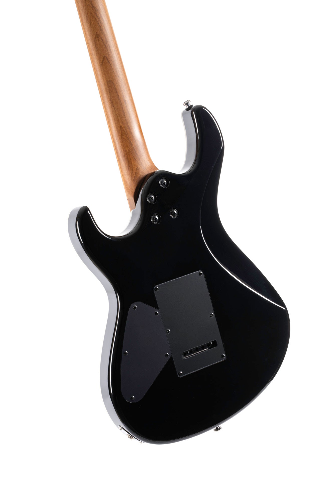 G290 FAT II, corps sassafras, table érable flammé, manche et touche érable torréfié, 2 micros Voiced Tone VTH-77, blue burst