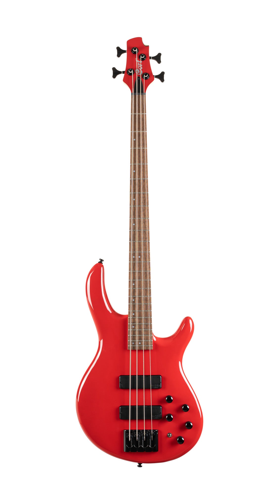 C4 Deluxe, corps peuplier, micros Bartolini MK-1 et préampli Markbass MB-1, candy red