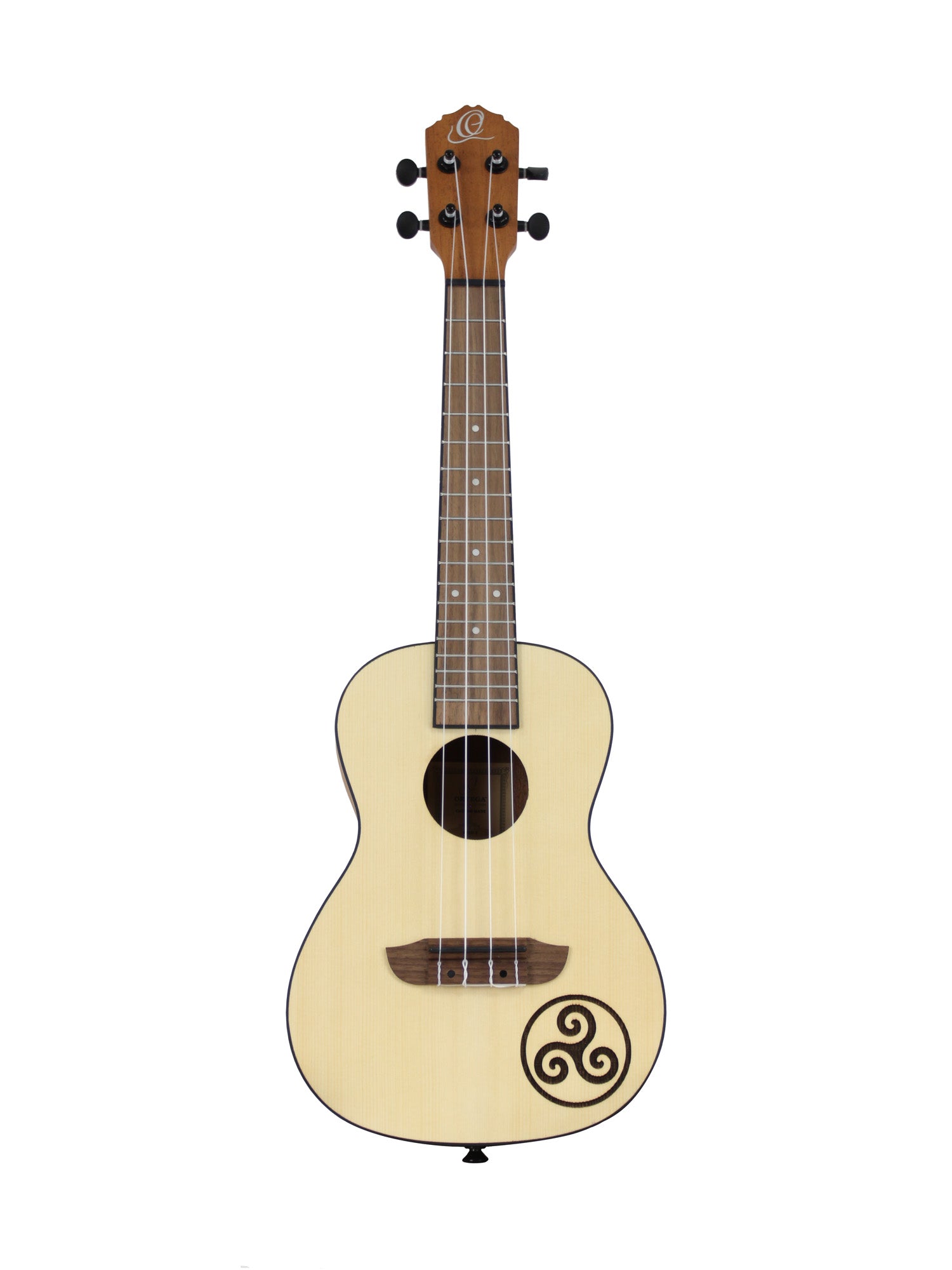 RFEU-3, exclu France, modèle Concert, table épicéa motif Triskell, fond & éclisses sapele, manche acajou, naturel satiné