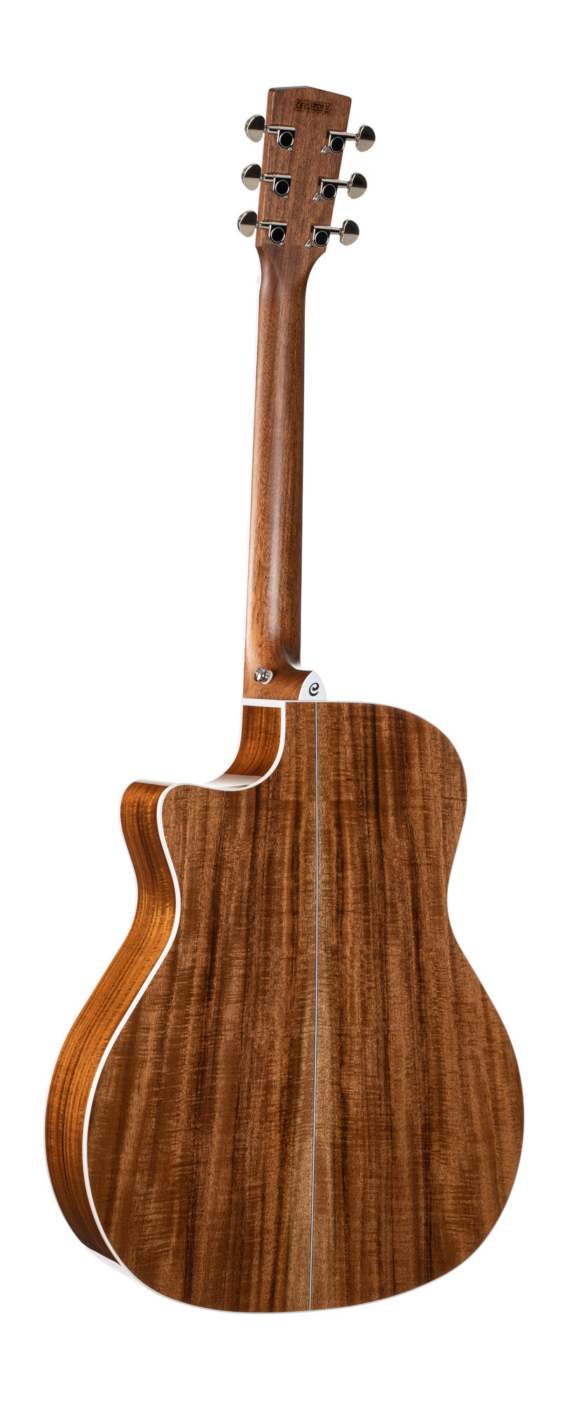 GA5F-KOA, table épicéa massif avec placage koa, tête assortie, f/e koa, manche acajou, EQ Fishman Presys, naturel brillant