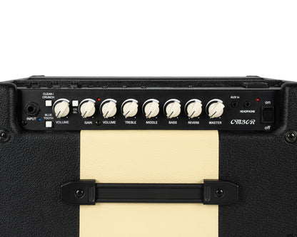 Ampli guitare 30W, 1x 10", 2 canaux, égaliseur 3 bandes, réverb, entrée Bluetooth, entrée CD/MP3 mini-Jack, noir