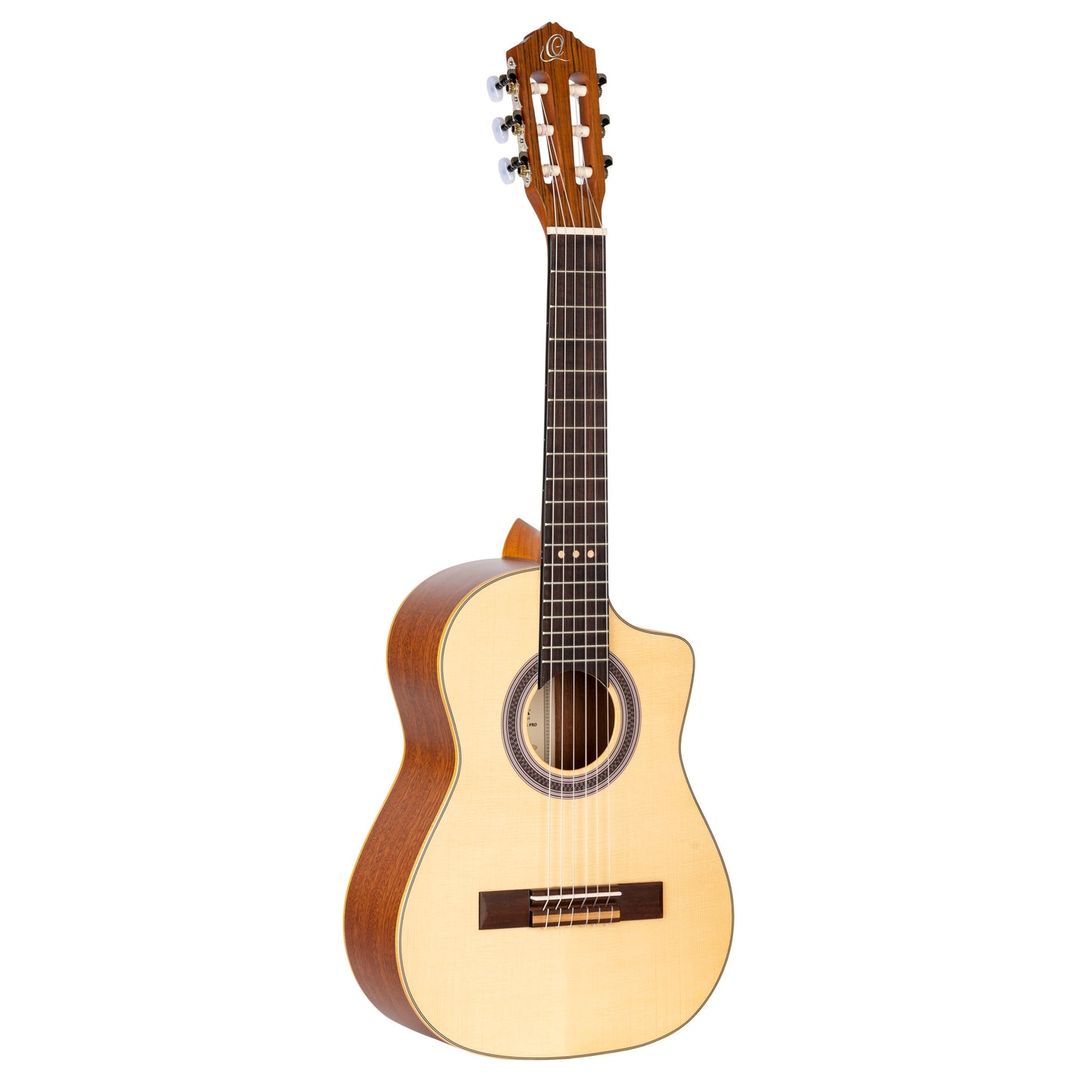 RQ38, Requinto, table épicéa Engelmann massif, fond & éclisses sapele, profondeur de caisse 110mm, sillet 50 mm, naturel satiné