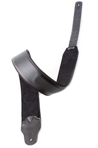 Courroie modèle TATOO ANCHOR, extérieur synthétique, largeur 7 cm, longueur 98 à 153 cm, porte-médiators intégré, noir