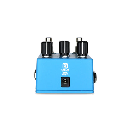 Pédale HYDRA, réverb et trémolo stéréo, 3 presets, tap tempo, entrée pour pédale d'expression, boitier métal, bleu