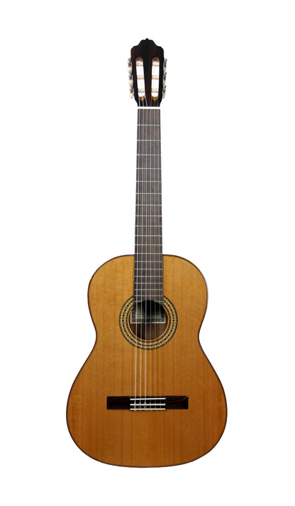 MOD.3, table cèdre massif, fond & éclisses acajou, touche palissandre