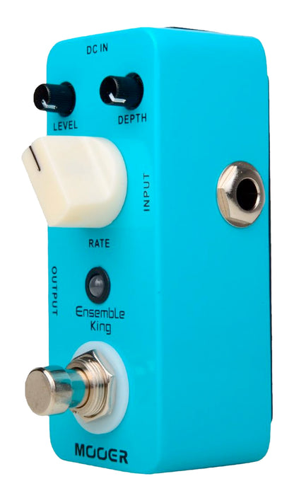 Pédale ENSEMBLE KING, chorus analogique, boîtier métal, true bypass, bleu
