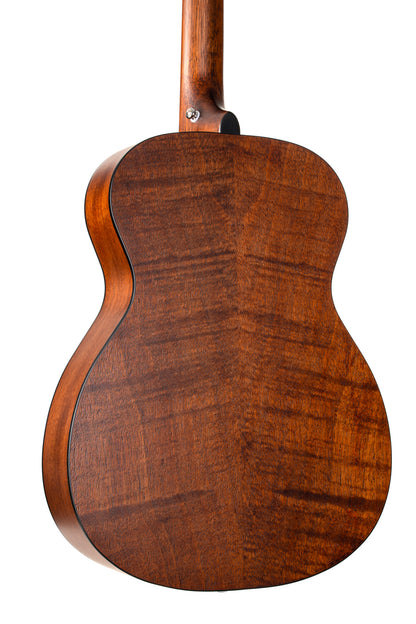 L60M, forme Orchestra Model, table acajou massif, fond & éclisses acajou, touche laurier ou merbau, naturel pores ouverts