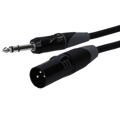 Câble micro XLR mâle/Jack stéréo, 1 mètre, noir