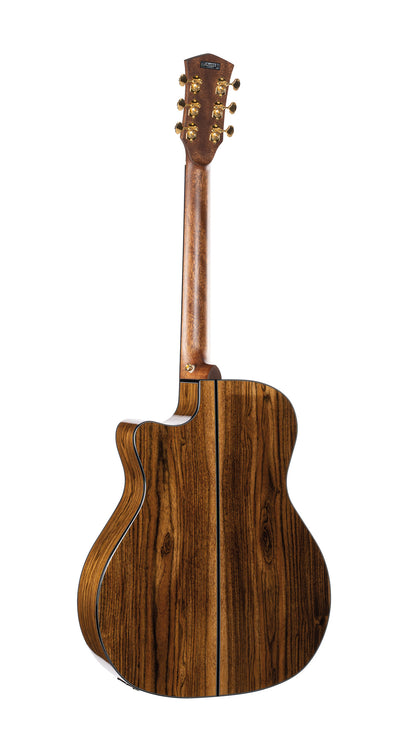 GOLD-A6 Bocote, forme Grand Auditorium, table épicéa massif torréfié, f/e bocote massif, EQ Fishman Flex Blend, naturel