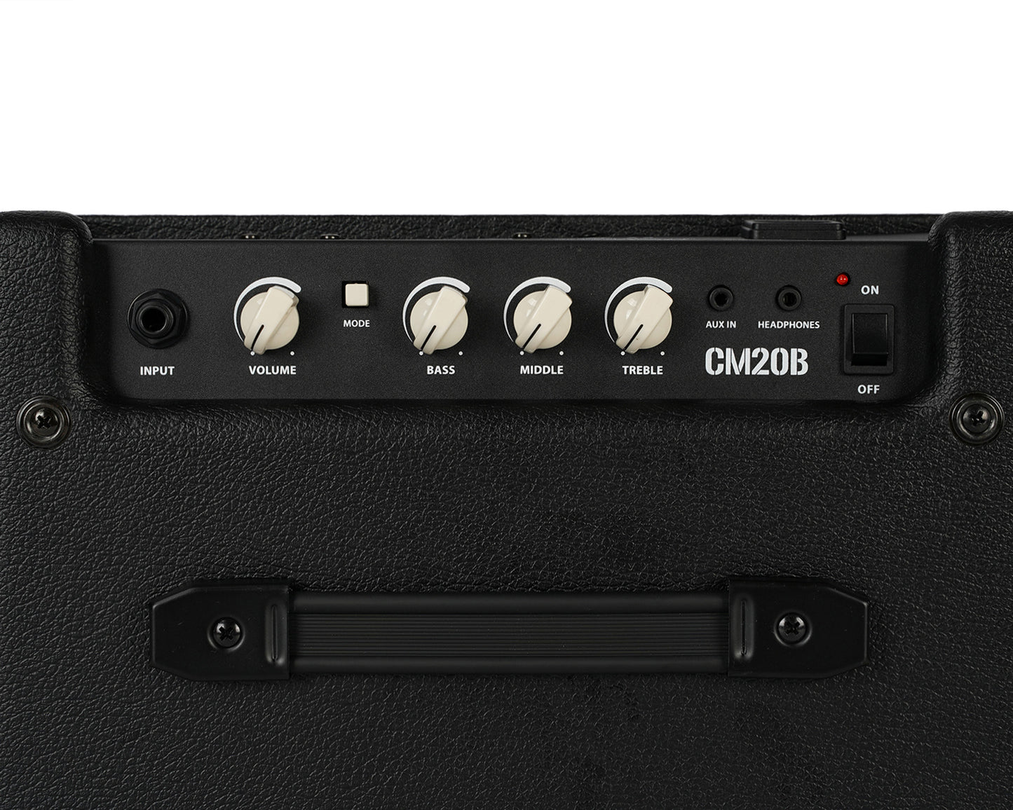 Ampli basse CM20B, 20W, HP 8", égaliseur 3 bandes, bouton Mode, poids: 6 kg, noir