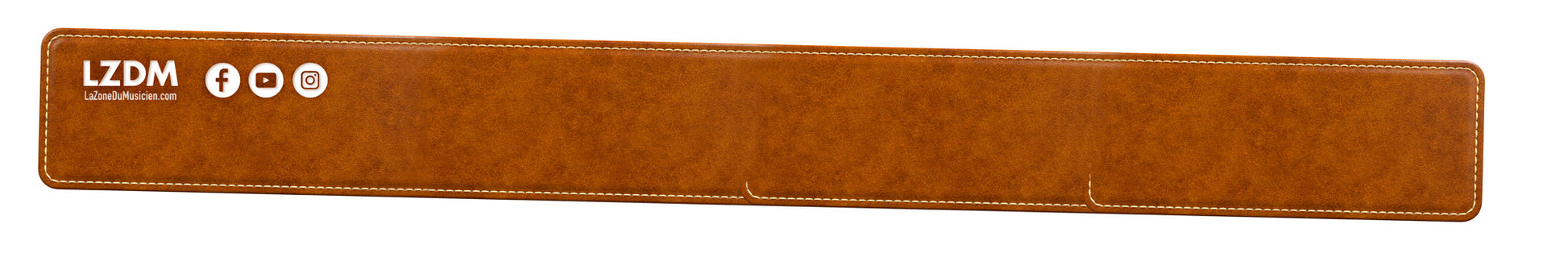 Courroie modèle SEVEN, extérieur tissu, largeur 6 cm, longueur 100 à 145 cm, porte-médiators intégré, unic (sept péchés)