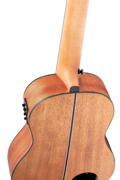 LIZZY, EQ MagusUkebass, table acajou, fond & éclisses acajou, manche acajou (45 mm au sillet), 15 frettes, housse, gaucher