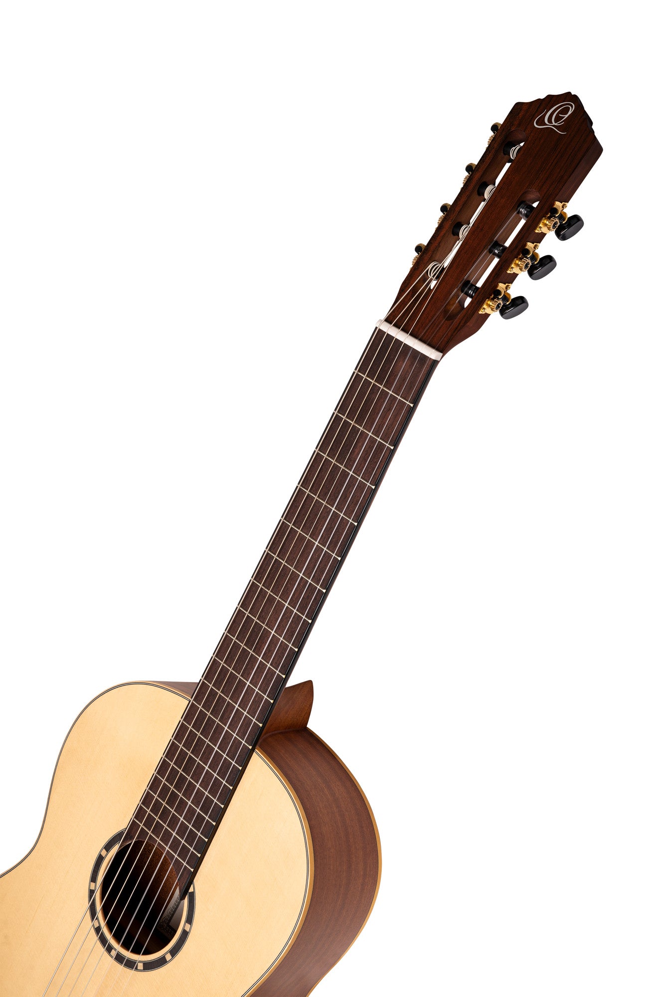 R133-7, modèle 7 cordes, table épicéa massif, fond & éclisses sapele, manche nato (sillet 60 mm), housse, naturel satiné