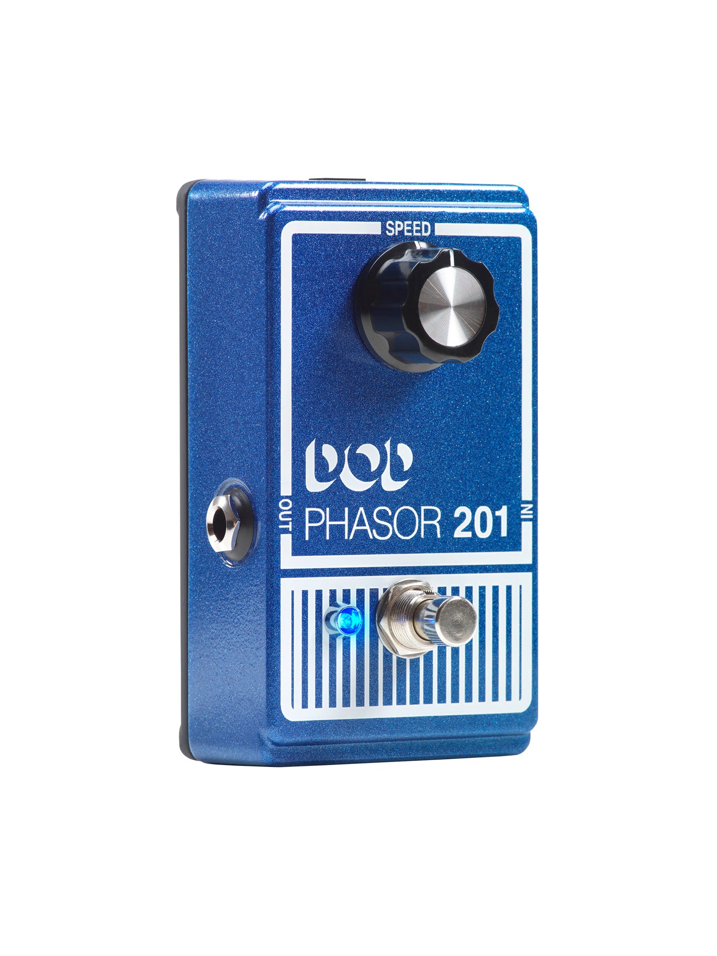 Pédale PHASOR 201, phaser analogique basé sur le circuit original avec composants actualisés, True Bypass, bleu métallisé