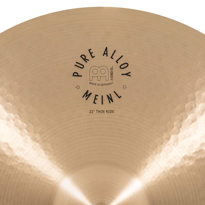 Thin Ride 22" Meinl Pure Alloy fini traditional martelé