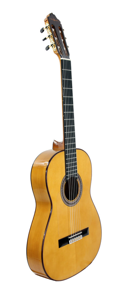 GIPSYKINGS (by André Reyes), Flamenco, table épicéa massif, fond & éclisses cyprès massif, jaune brillant