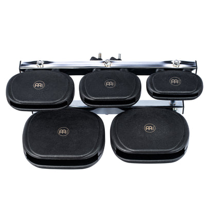 SET TEMPLE BLOCKS MEINL. 5 BLOCKS SYNTHETIQUES SUR STRUCTURE METALLIQUE