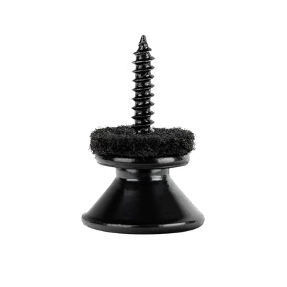 OSTP2-BK, paire d'attaches-courroie Ortega, avec feutrines et vis, noir