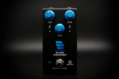 Pédale BLUES DISORDER, overdrive et distortion basée sur deux pédales légendaires, 100% analogique, noir et bleu