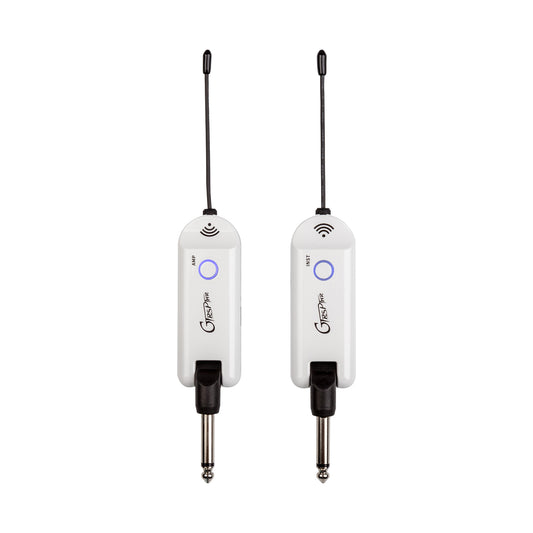 Système sans-fil GTRS GWU4 pour guitare, 4 canaux, émetteur et récepteur rechargeables, bande de fréquences UHF, blanc