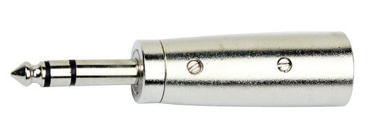 Adaptateur XLR mâle / Jack 6.35 mâle stéréo, nickel