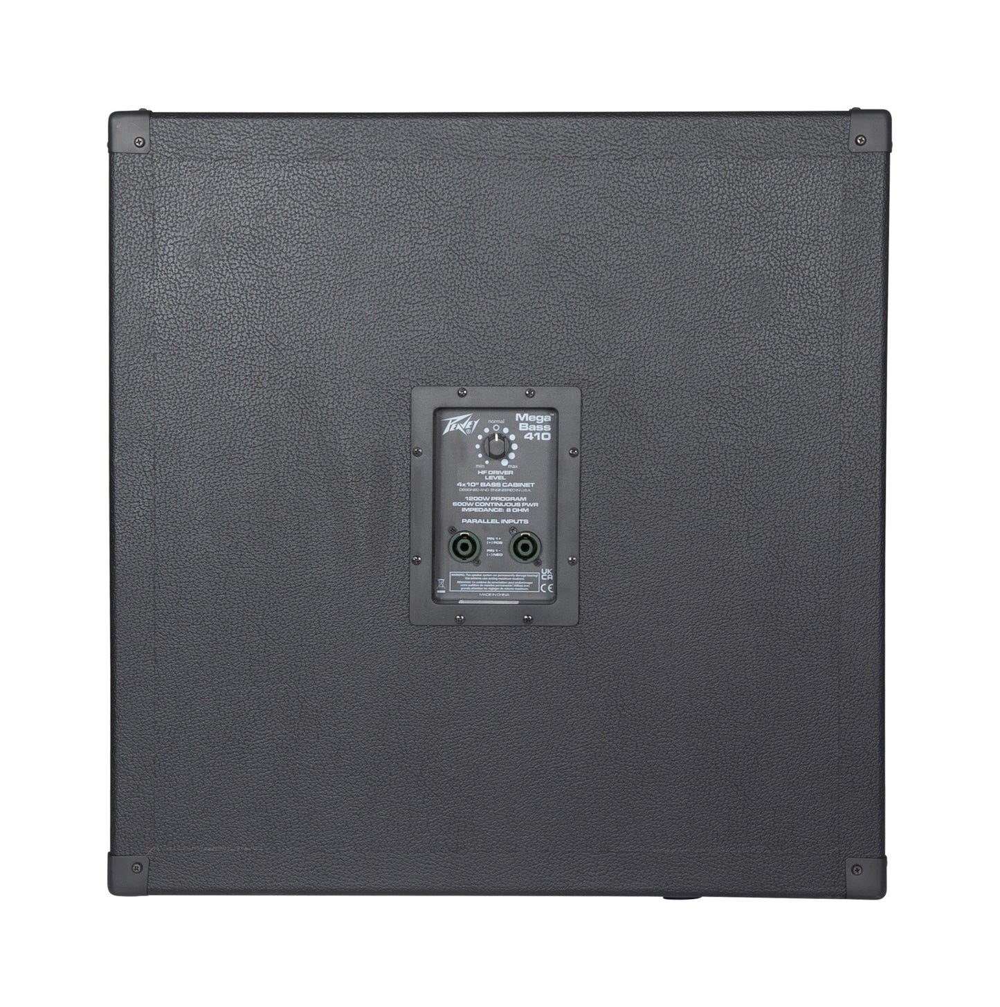 Enceinte basse amplifiée Megabass 410, 600W, HP 4x 10", HP Peavey Custom Design Ceramic, finition noir