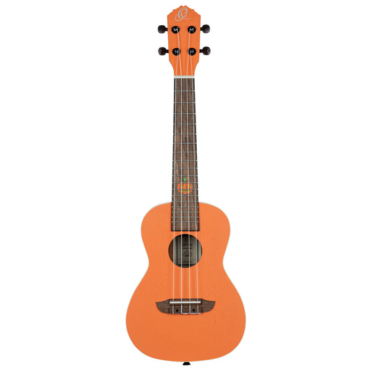 RUHW, édition Halloween, modèle Concert, table acajou, fond & éclisses acajou, incrustation citrouille, orange satiné