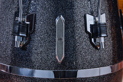 Tumba Diego Galé 12"1/2, fût fibre de verre 'premium', hauteur 71.12cm, peau cuir de veau noir, cercles SSR 4mm