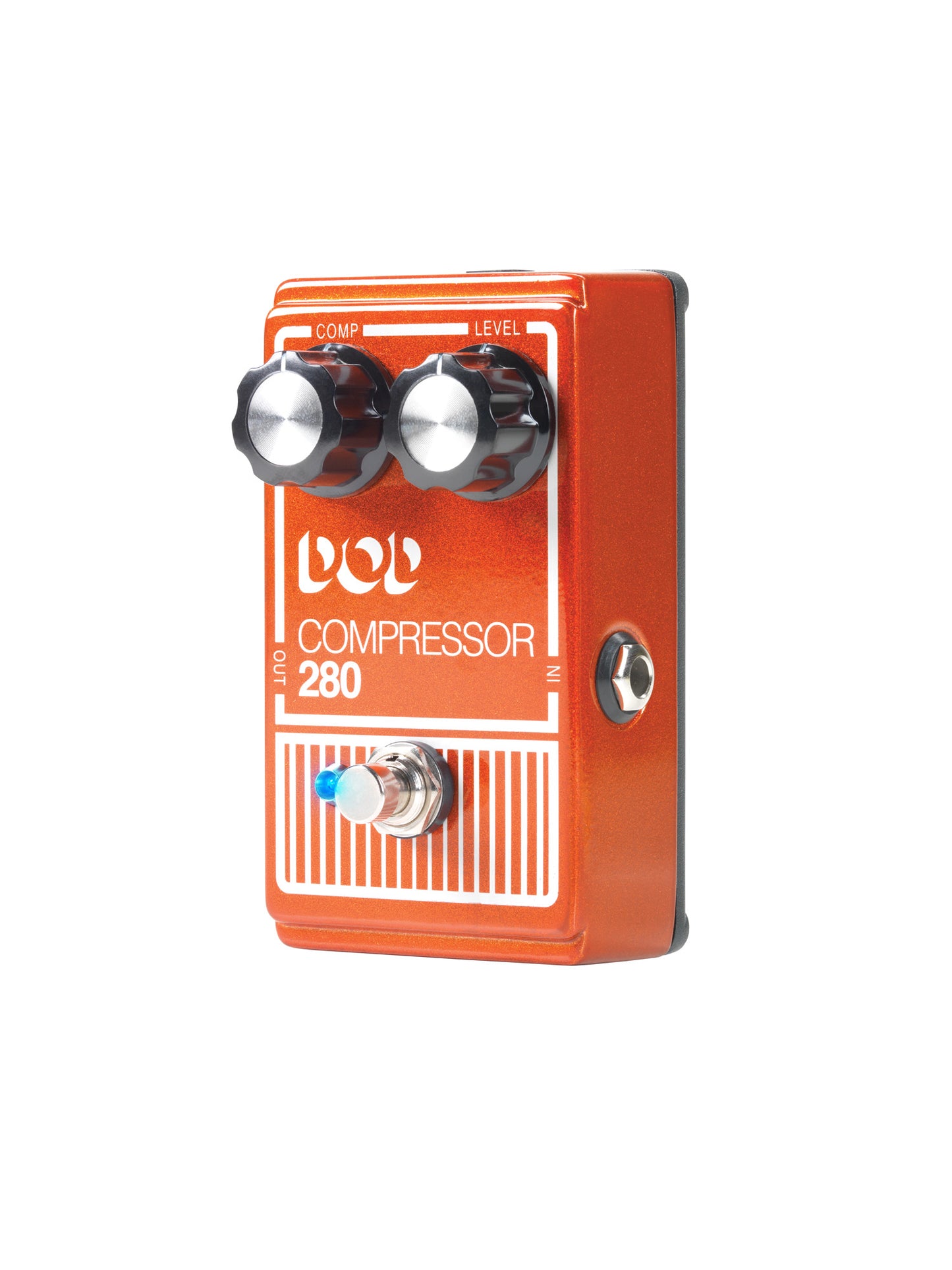 Pédale COMPRESSOR 280, compresseur basé sur le circuit original avec composants actualisés, True Bypass, orange métallisé
