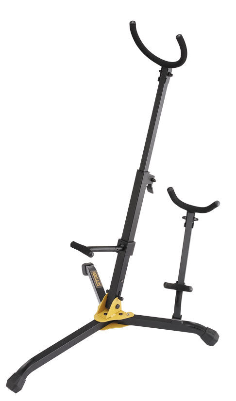 Support pliable saxophone baryton avec support sax alto ou ténor (hauteur: 63.5 - 87.5 cm, poids: 2.4 kg)