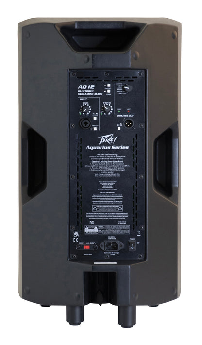 Enceinte bi-amplifiée 1000W , 2 voies, 1x Woofer 12", amplificateur analogique, fonction Bluetooth, finition noir