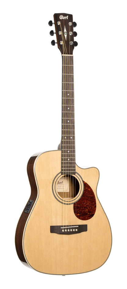 L150-OC, forme OM pan coupé, table épicéa massif, fond & éclisses palissandre, EQ Fishman Presys II, naturel brillant