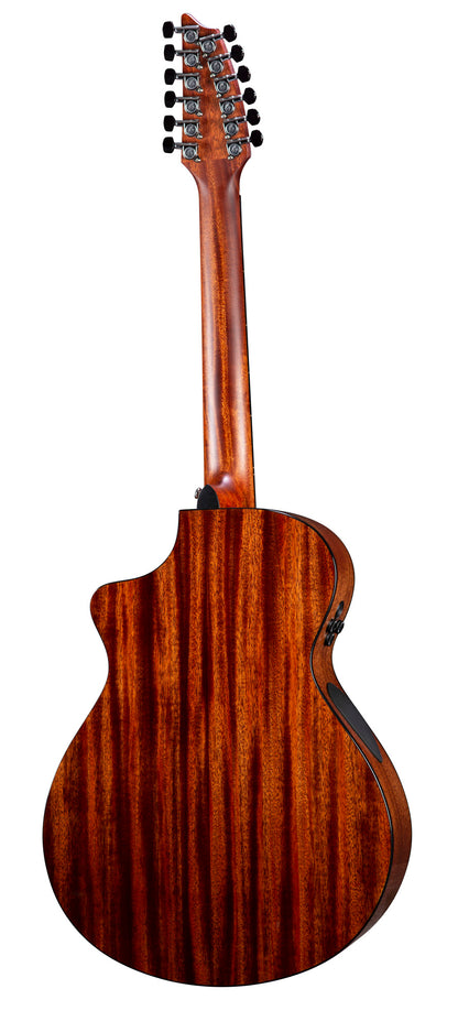 SOLO PRO CONCERT EDGEBURST 12C CE, pan coupé, table cèdre rouge massif, f/e acajou massif, EQ Fishman Flex Plus-T, étui