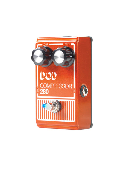 Pédale COMPRESSOR 280, compresseur basé sur le circuit original avec composants actualisés, True Bypass, orange métallisé