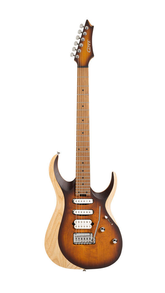 X700 Triality, corps frêne, touche érable, trémolo CFA-III, micros Fishman Fluence, housse, vintage burst