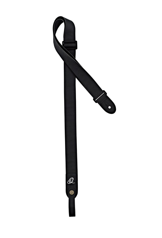 Courroie ukulélé, Vegan, PVC sans phtalate, 100% recyclable, largeur 4 cm, longueur jusqu'à 136 cm, noir