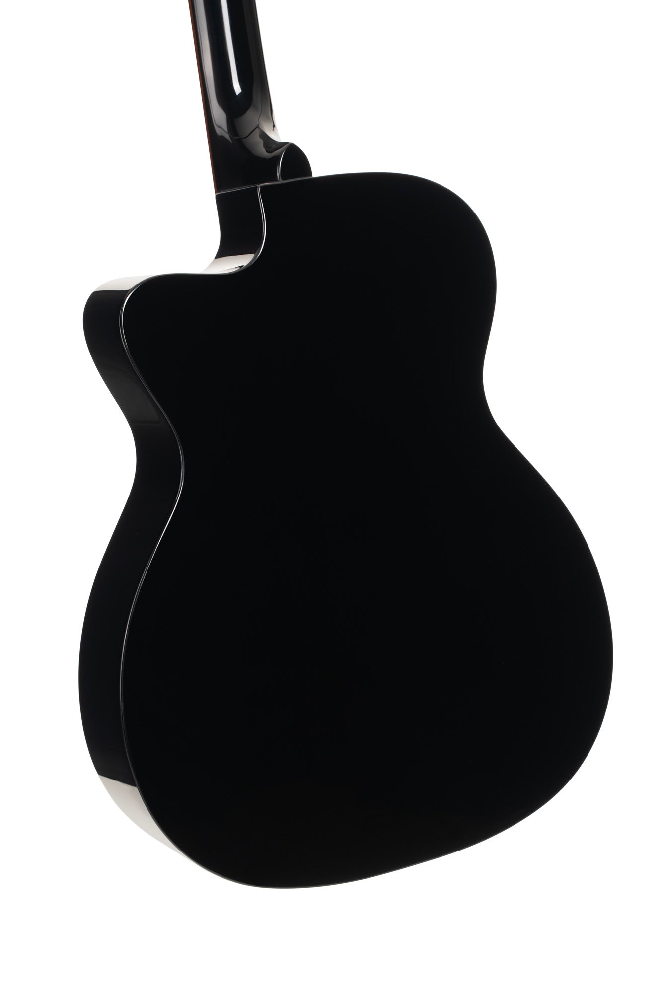 L60, forme Orchestra Model, pan coupé, table épicéa massif, fond & éclisses acajou, touche laurier, EQ CE304T, noir brillant