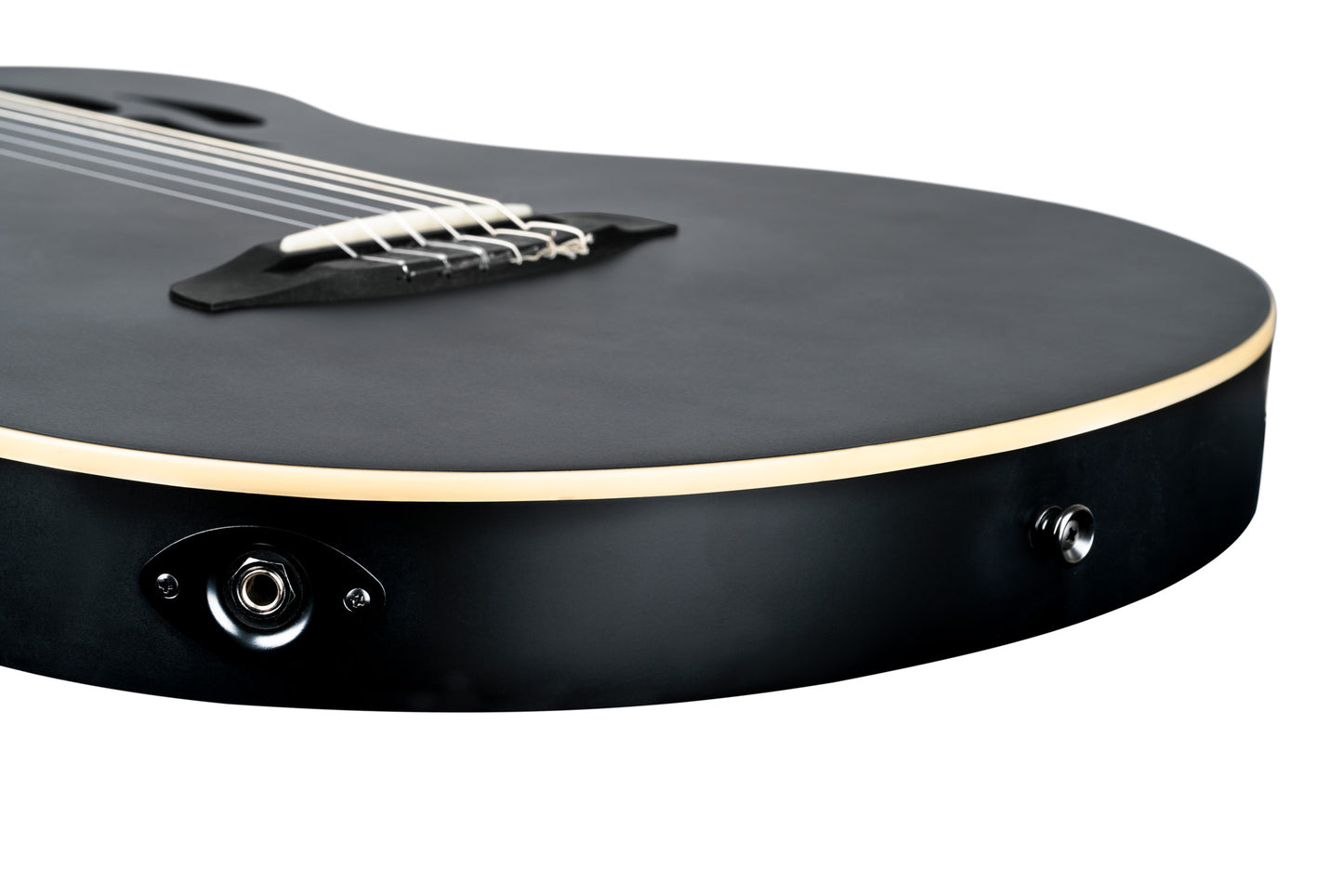 RTPSTD-NAT, modèle TourPlayer gaucher, EQ Magus X, corps okoumé, table épicéa massif, sillet 48 mm, housse, noir satiné