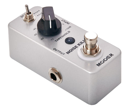 Pédale NOISE KILLER, réducteur de bruit 2 modes (Hard/Soft), boîtier métal, true bypass, blanc
