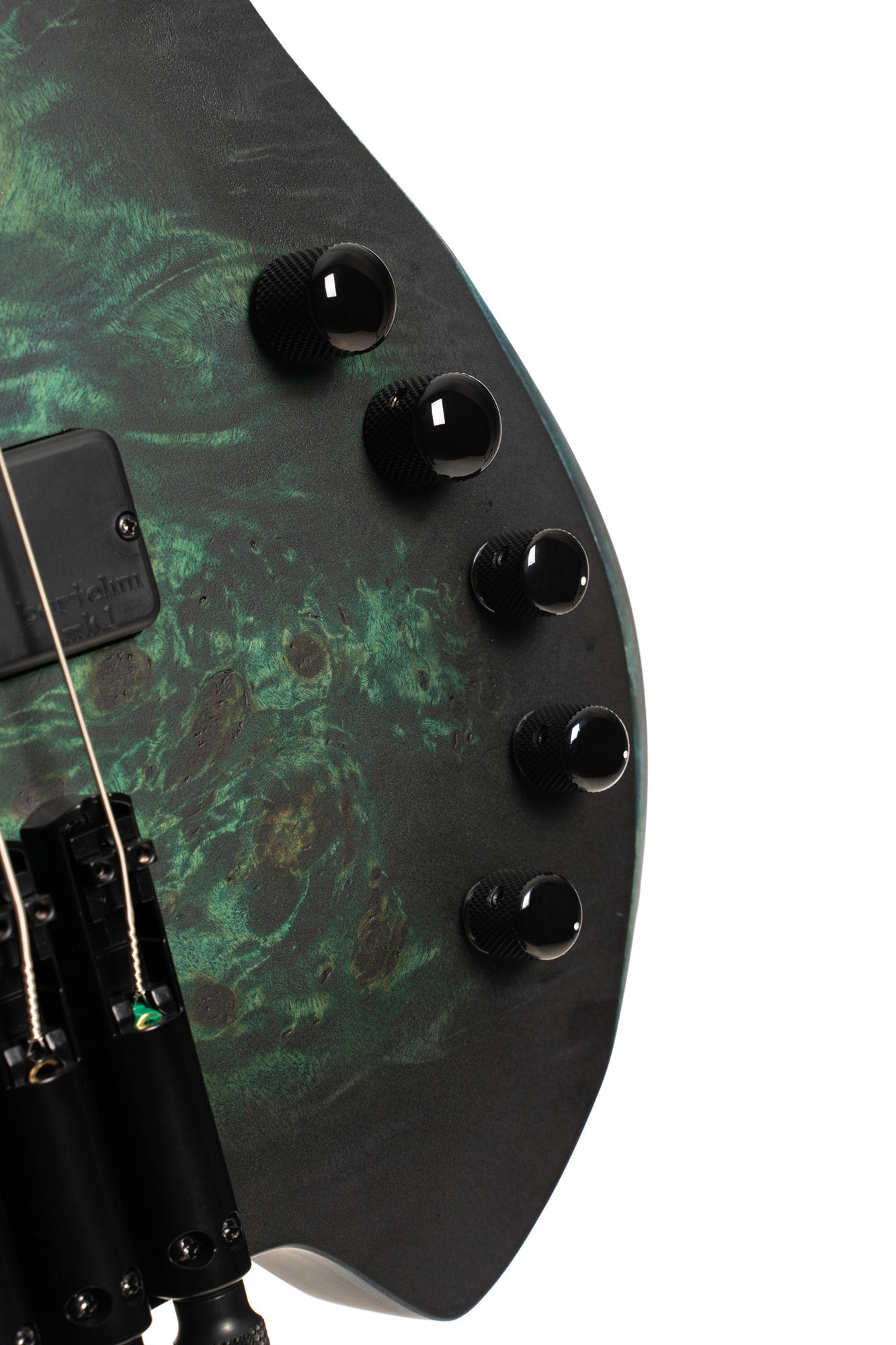 SPACE 4 BSDB, corps érable, table peuplier figuré, manche 7 pièces, micros et EQ Bartolini MK-1, star dust green, housse