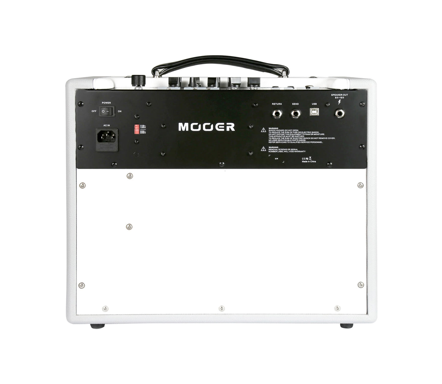 Ampli SD30, 30W, HP 8", 25 modélisations d'amplis, ampli de puissance Class A/B, 28 pédales d'effet intégrées, blanc