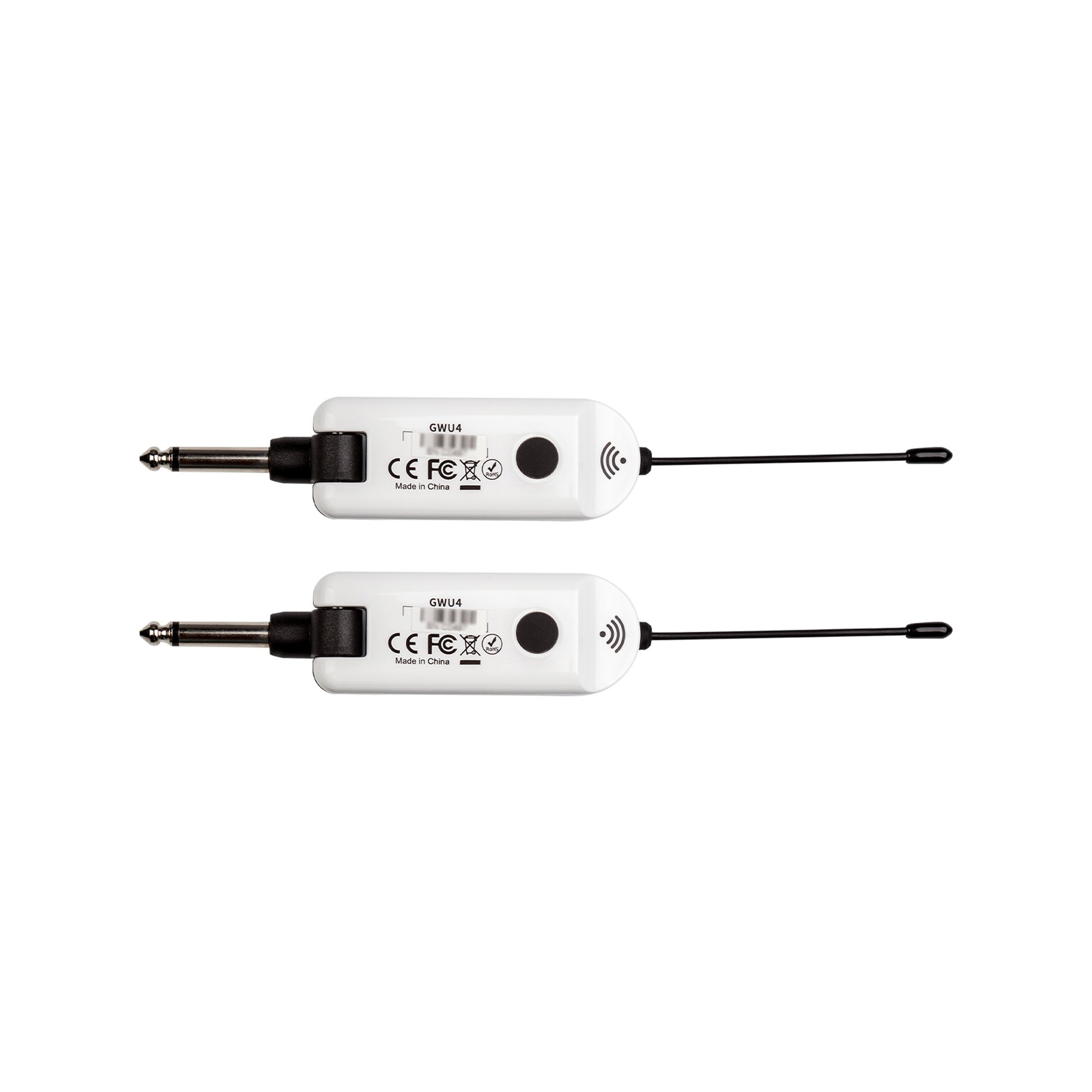 Système sans-fil GTRS GWU4 pour guitare, 4 canaux, émetteur et récepteur rechargeables, bande de fréquences UHF, blanc