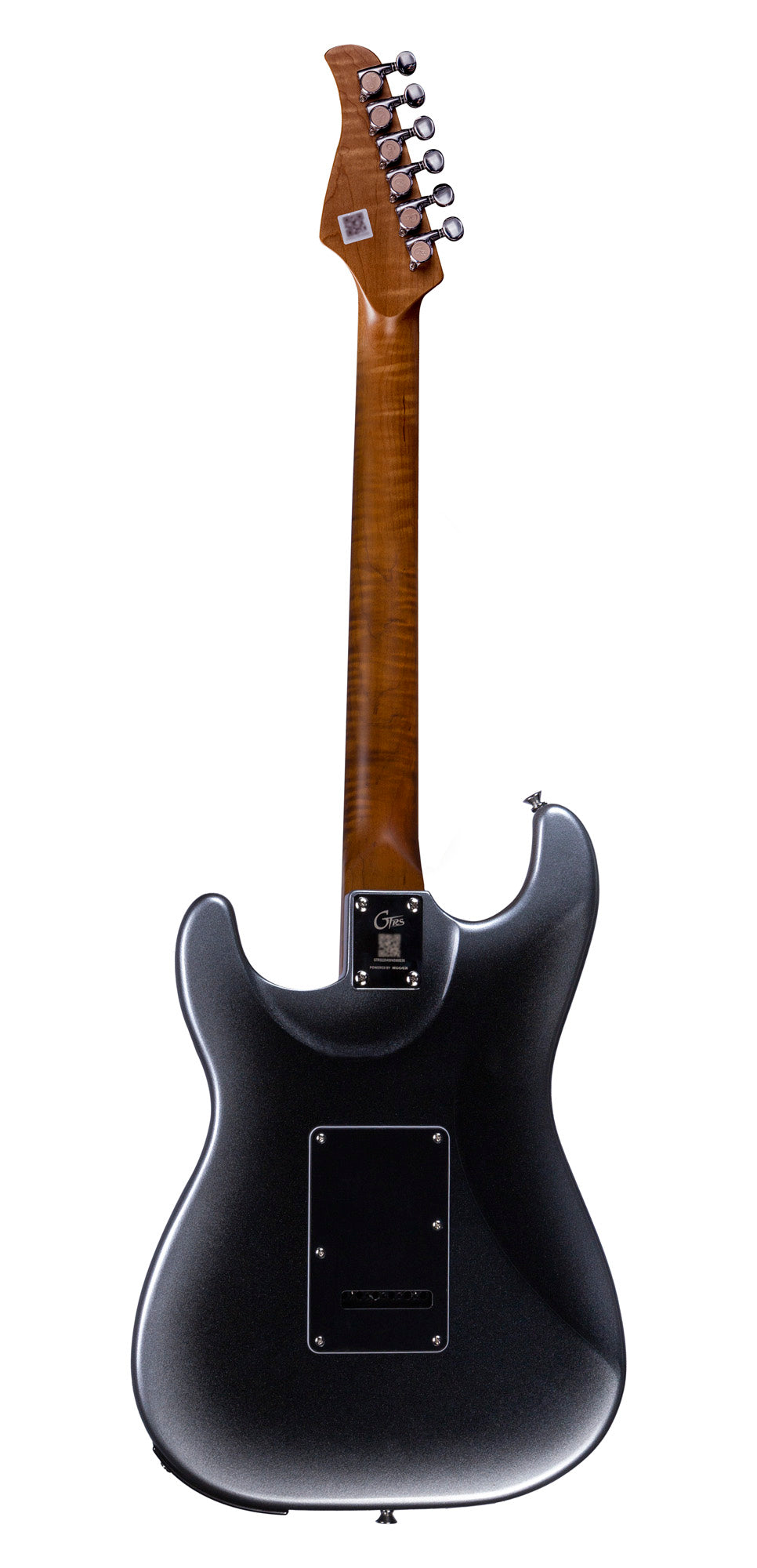 GTRS P800, corps aulne, manche érable flammé torréfié, touche palissandre, micros et processeur GTRS, dark silver