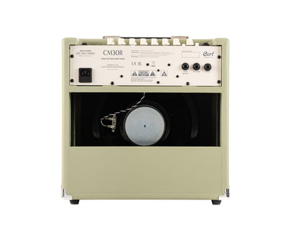 Ampli guitare 30W, 1x 10", 2 canaux, égaliseur 3 bandes, réverb, entrée Bluetooth, entrée CD/MP3 mini-Jack, vert pale