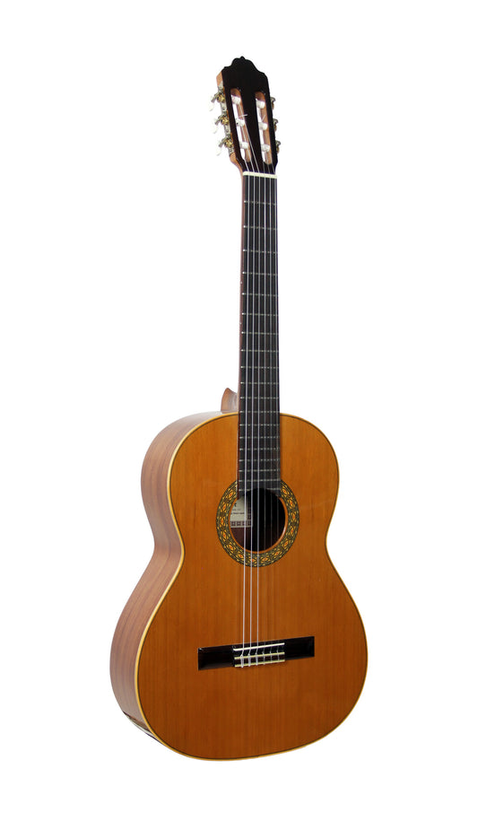 MOD.1, table cèdre massif, fond & éclisses bubinga, touche palissandre, manche okoumé, naturel pores ouverts