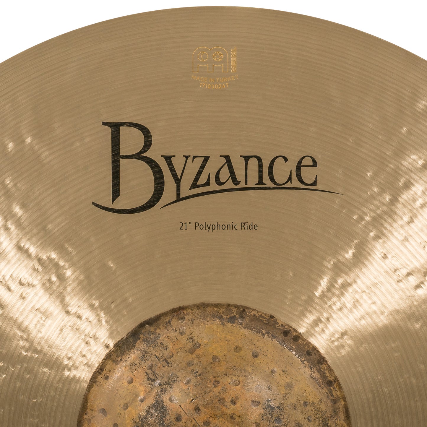 RIDE MEINL BYZANCE 21" POLYPHONIC, MEDIUM, ALLIAGE BRONZE B20, MARTELÉ A LA MAIN,  FINITION TRADITIONNELLE